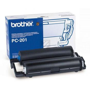 Brother Mehrfachkassette + 1 Thermo-Transfer-Rolle schwarz (PC-201RF)