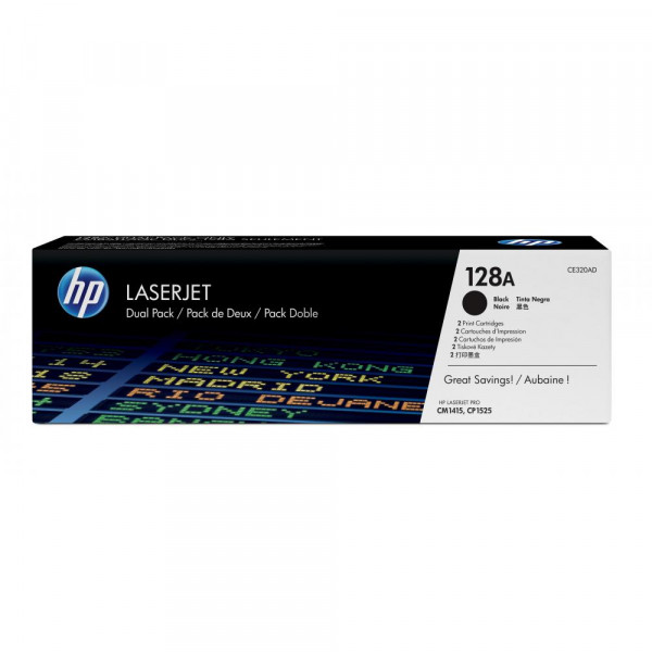 HP Toner-Kartusche 2 x schwarz (CE320AD, 128AD)