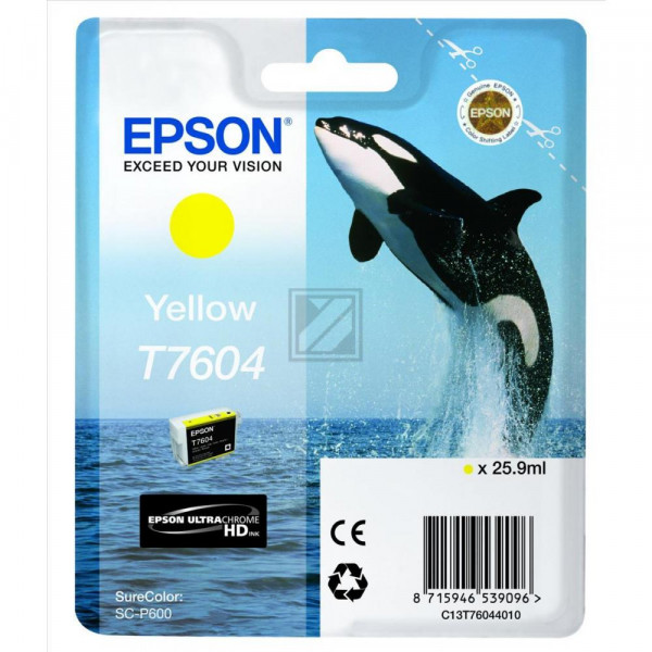 Epson Tintenpatrone gelb (C13T76044010, T7604)