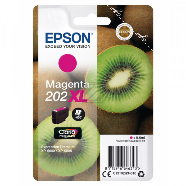 Epson Tintenpatrone magenta HC (C13T02H34010, 202XL)