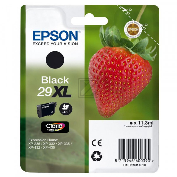 Epson Tintenpatrone schwarz HC (C13T29914012, T2991)