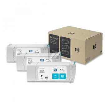 HP Tintenpatrone 3 x cyan (C5067A, 81)