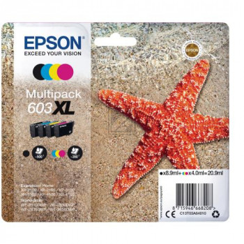 Epson Tintenpatrone gelb, cyan, magenta, schwarz HC (C13T03A64010, 603XL)