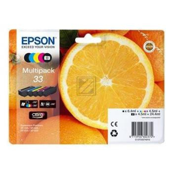 Epson Tintenpatrone gelb, cyan, magenta, schwarz, photo schwarz (C13T33374011, T3337)