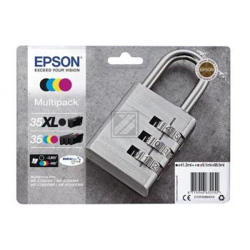 Epson Tintenpatrone gelb, cyan, magenta, schwarz HC (C13T35994010, 35, 35XL)