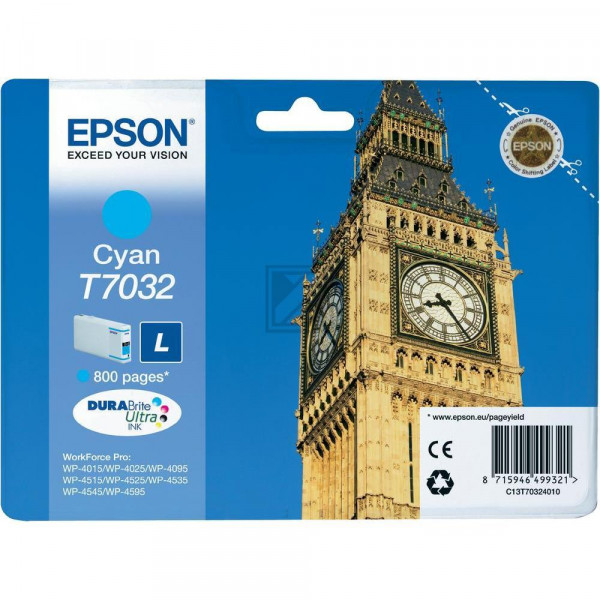 Epson Tintenpatrone cyan (C13T70324010, T7032)