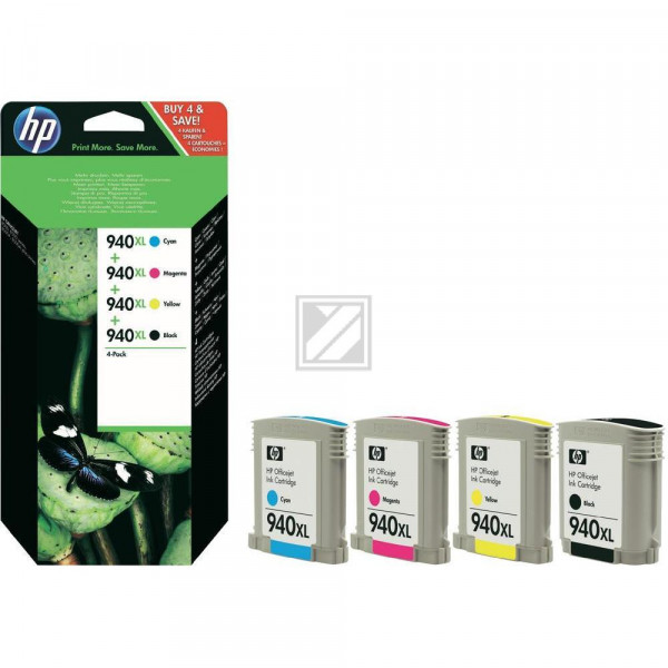 HP Tintenpatrone gelb, cyan, magenta, schwarz (C2N93AE, 4 x 940XL)