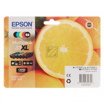 Epson Tintenpatrone with secure gelb, cyan, magenta, schwarz, photo schwarz HC (C13T33574011, T3357)