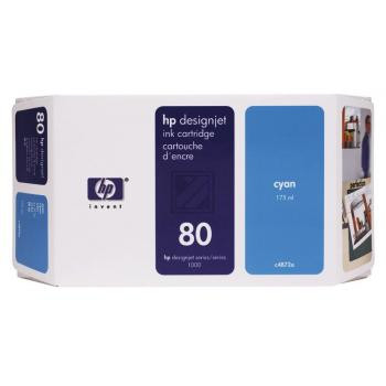 HP Tintenpatrone cyan HC (C4846A, 80)