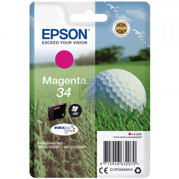 Epson Tintenpatrone magenta (C13T34634010, T3463)