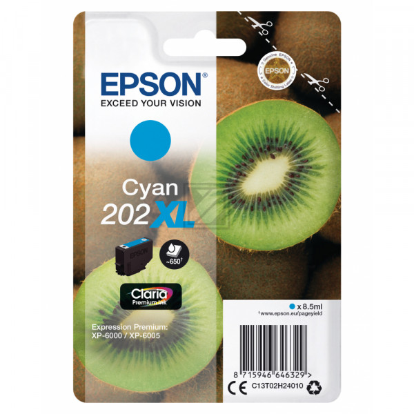 Epson Tintenpatrone cyan HC (C13T02H24010, 202XL)