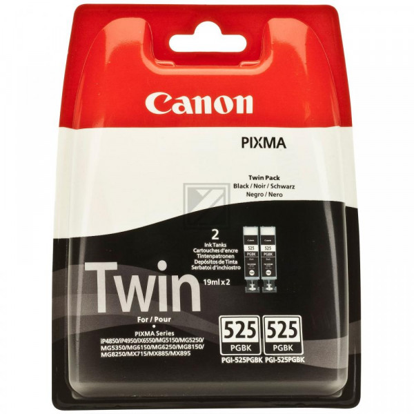 Canon Tintenpatrone 2 x schwarz (4529B010, 2 x PGI-525PGBK)