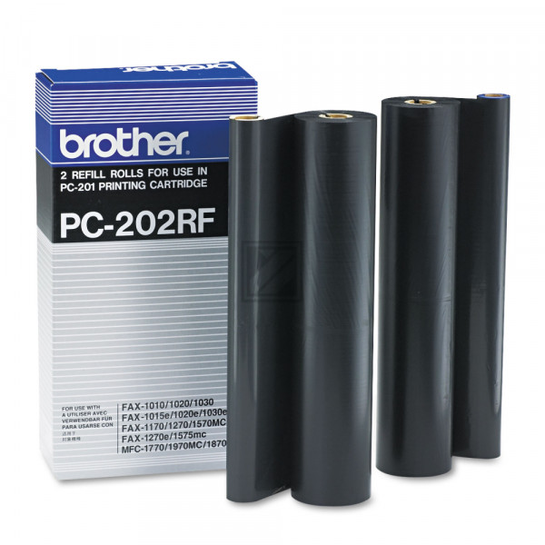 Brother Thermo-Transfer-Rolle 2 x schwarz (PC-202RF)