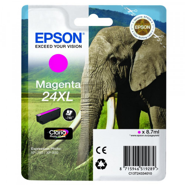 Epson Tintenpatrone magenta HC (C13T24334012, T2433)