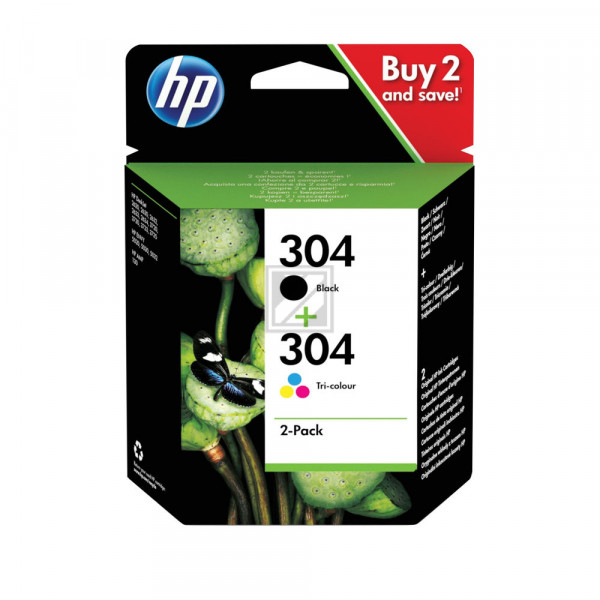 HP Tintendruckkopf cyan/gelb/magenta, schwarz (3JB05AE, 304)